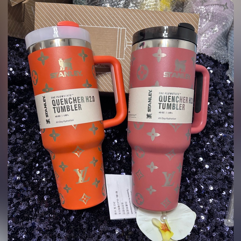 Stanley Orange and red Quencher H2.0 Tumblers